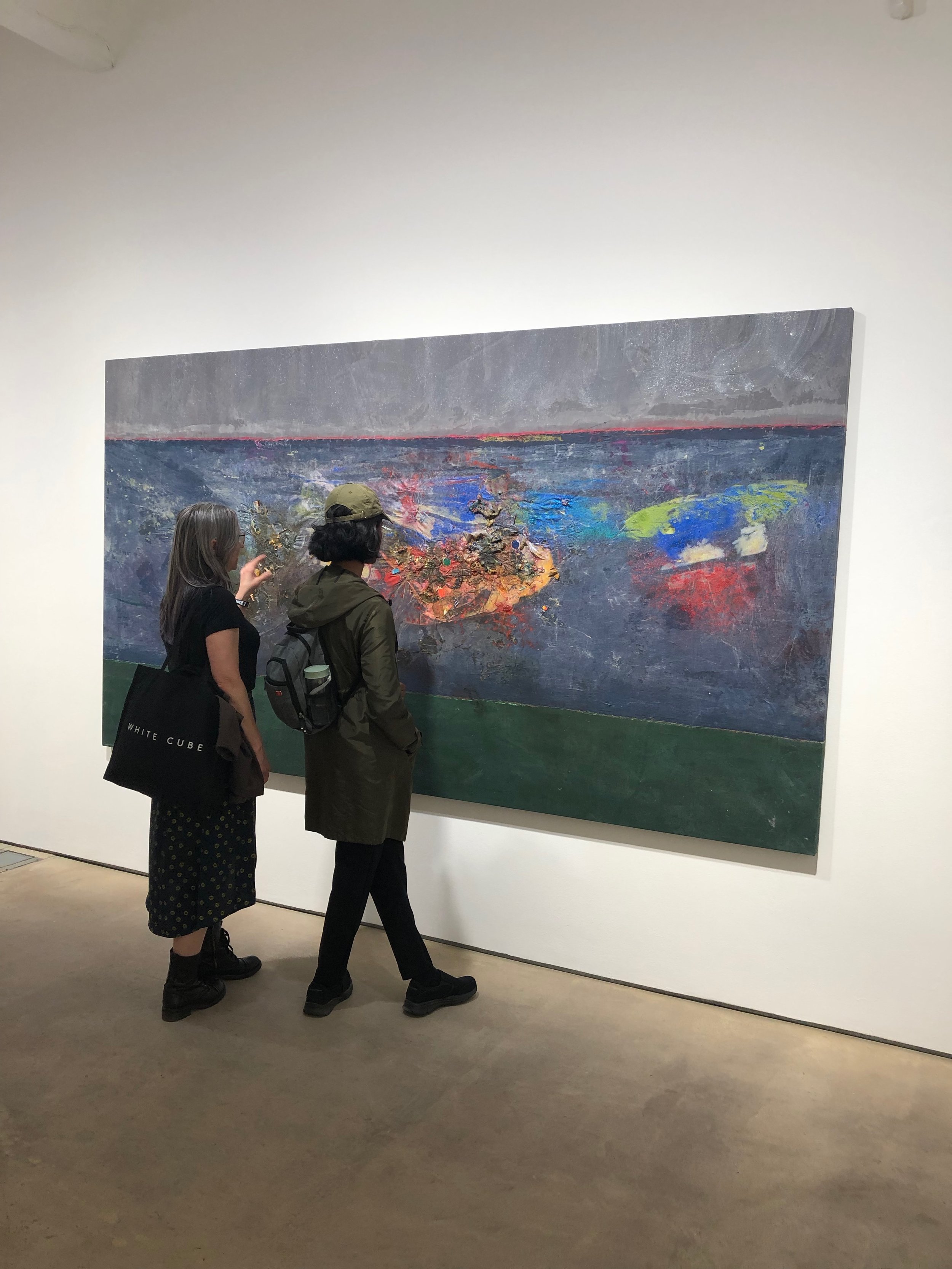 Angela, a fourth year Fine Arts student and recent graduate of the Creative Writing BFA program at KPU, examines a painting with Shonel at one of many small London art galleries dotted throughout the city.