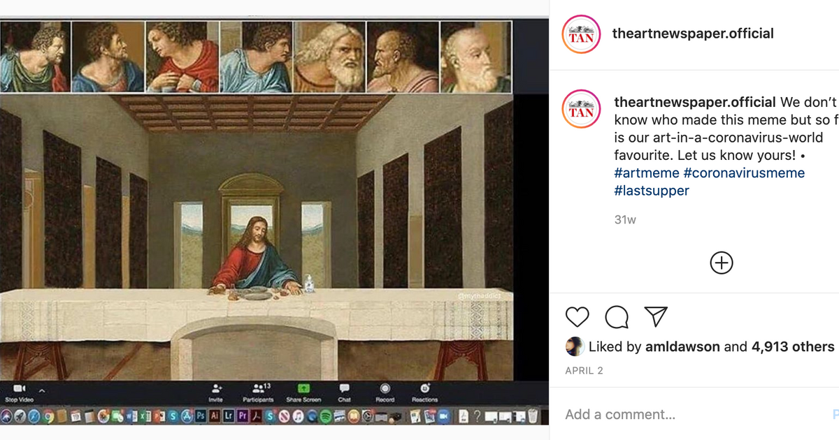 "The top five Instagram posts that capture the art world in 2020"