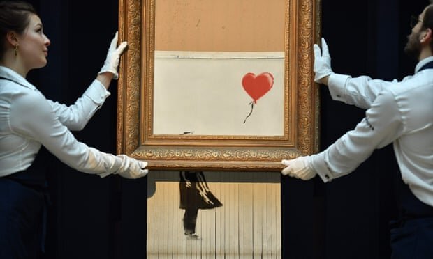 "Shredded Banksy artwork goes back under the hammer"