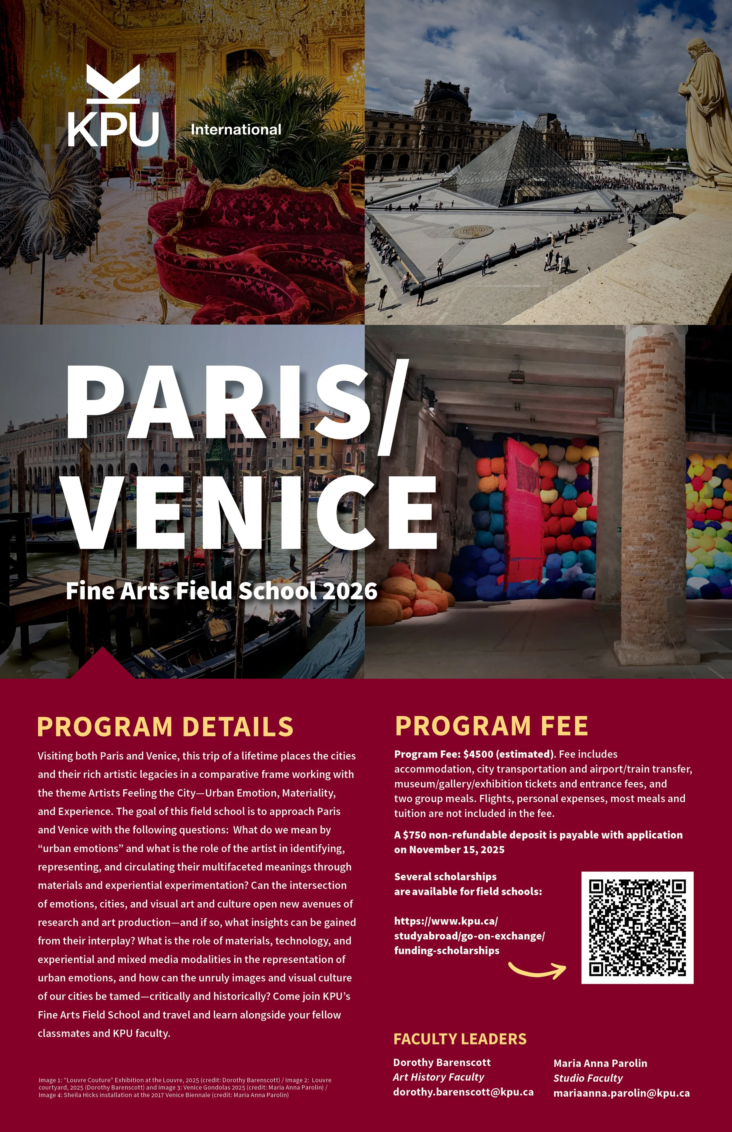 KPU FINE ARTS PARIS + VENICE BIENNALE FIELD SCHOOL (MAY/JUNE 2026)