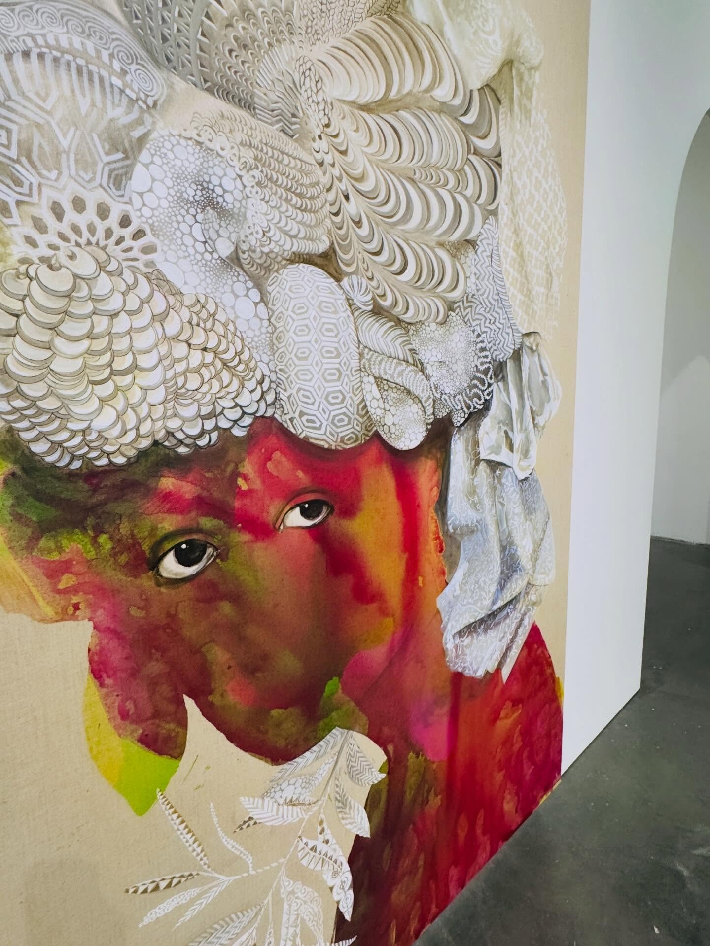 Firelei Baez @fireleibaez omg, just WOW!🤩🔥 Having missed the @vanartgallery show last year, I am awestruck with this exhibition in Chicago and Baez&rsquo;s use of colour and materials and the historical references that whisper and haunt. Just incre