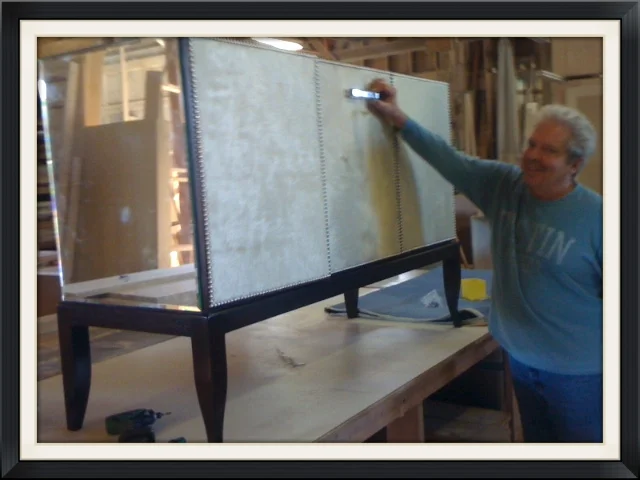 COWHIDE/MIRROR CONSOLE IN THE SHOP