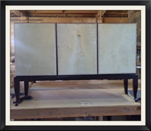 MIRRORED/COWHIDE CONSOLE IN THE SHOP
