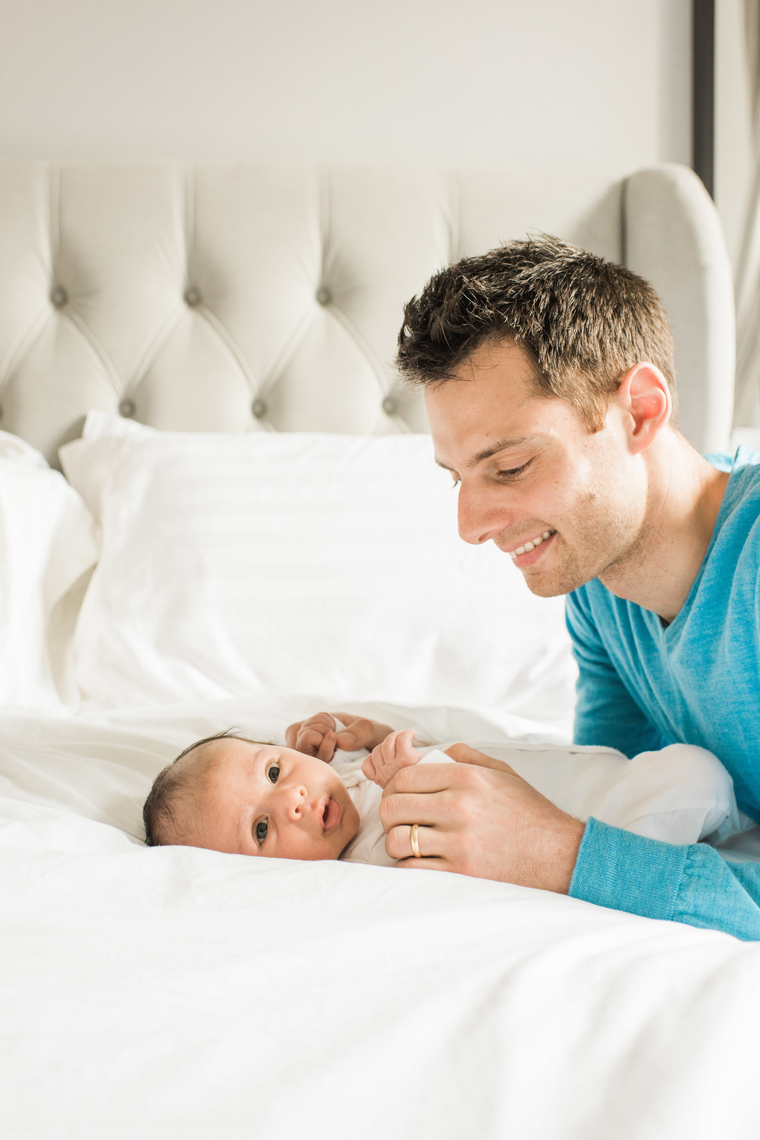 Baby and daddy, newborn, baby boy, hoboken newborn portrait