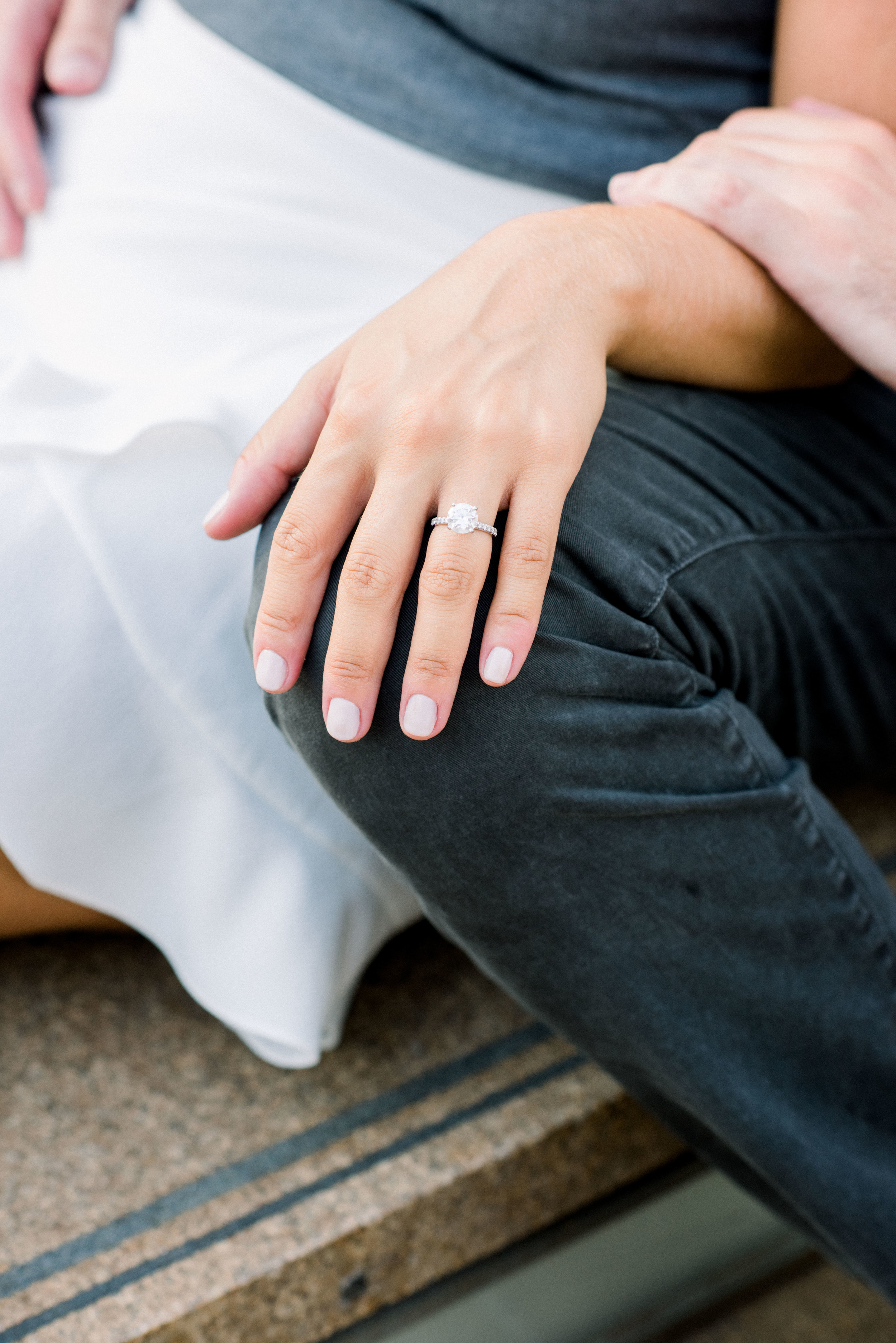 Engagement Ring Shot in Lincoln Center