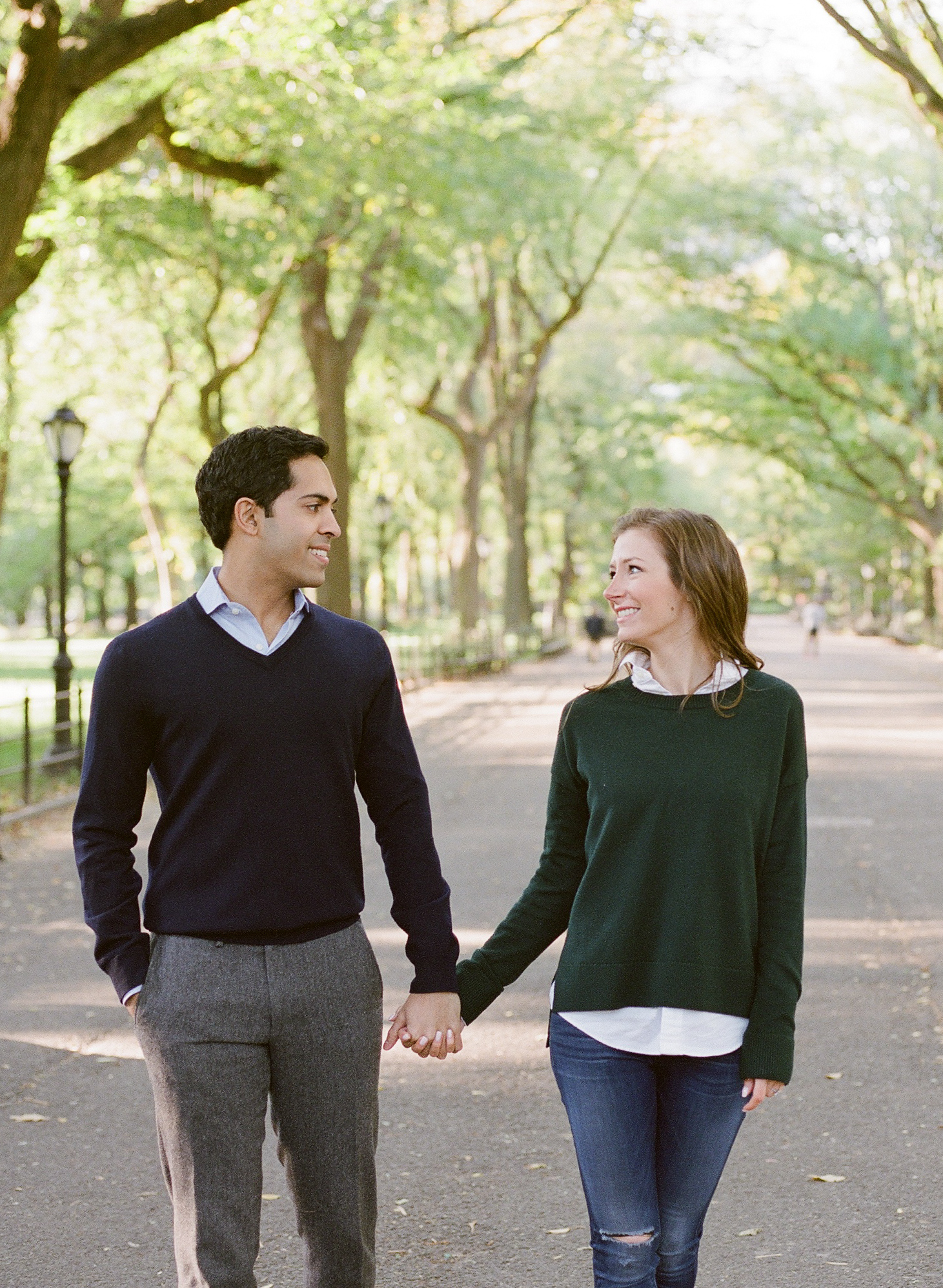 Engagement session at the Mall in Central Park