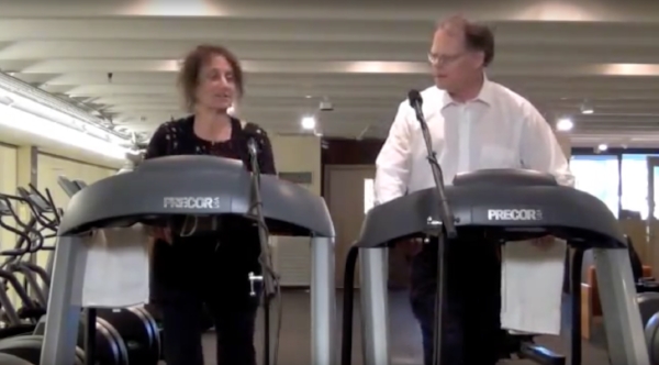 Liz Lerman, the Treadmill Tapes at Harvard University: Ideas on the Move, Cambridge, 2011