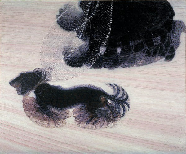 Giacomo Balla, Dinamismo di un cane al guinzaglio ( Dynamism of a Dog on a Leash), oil on canvas, 1912