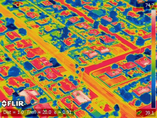 Infrared Phoenix helicopter image: Peter Crank, ASU Urban Climate Research Center