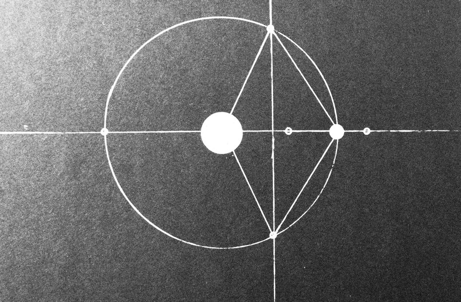 Laurent S. Labourmène, Study for the observatory, Langrian points in the Earth-Sun system, 2018.jpeg