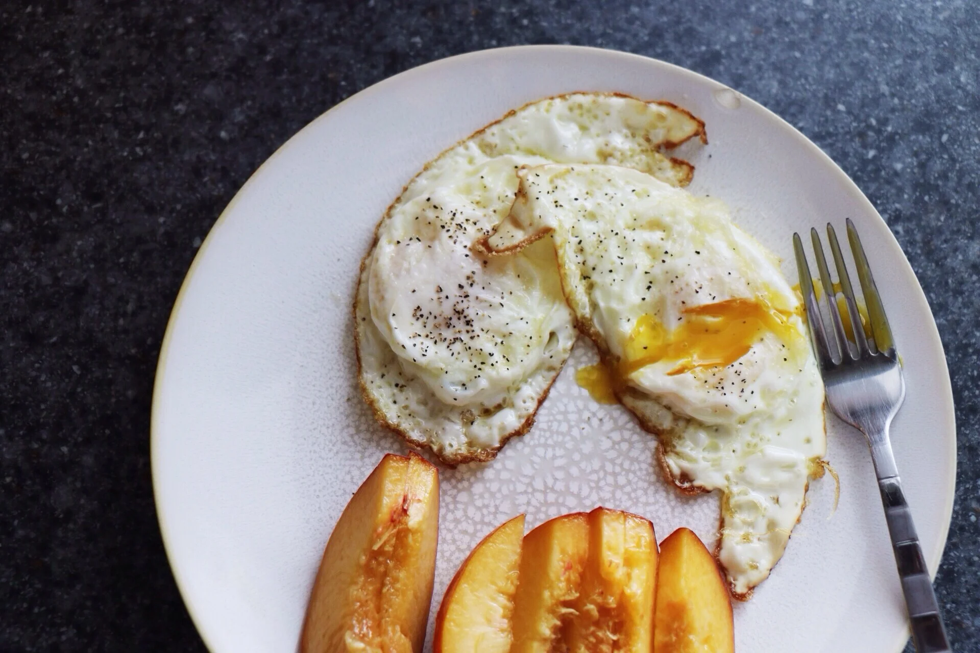 I normally take pictures of Macson's food because I often forget about mine and let it burn... ^^ case in point LOL