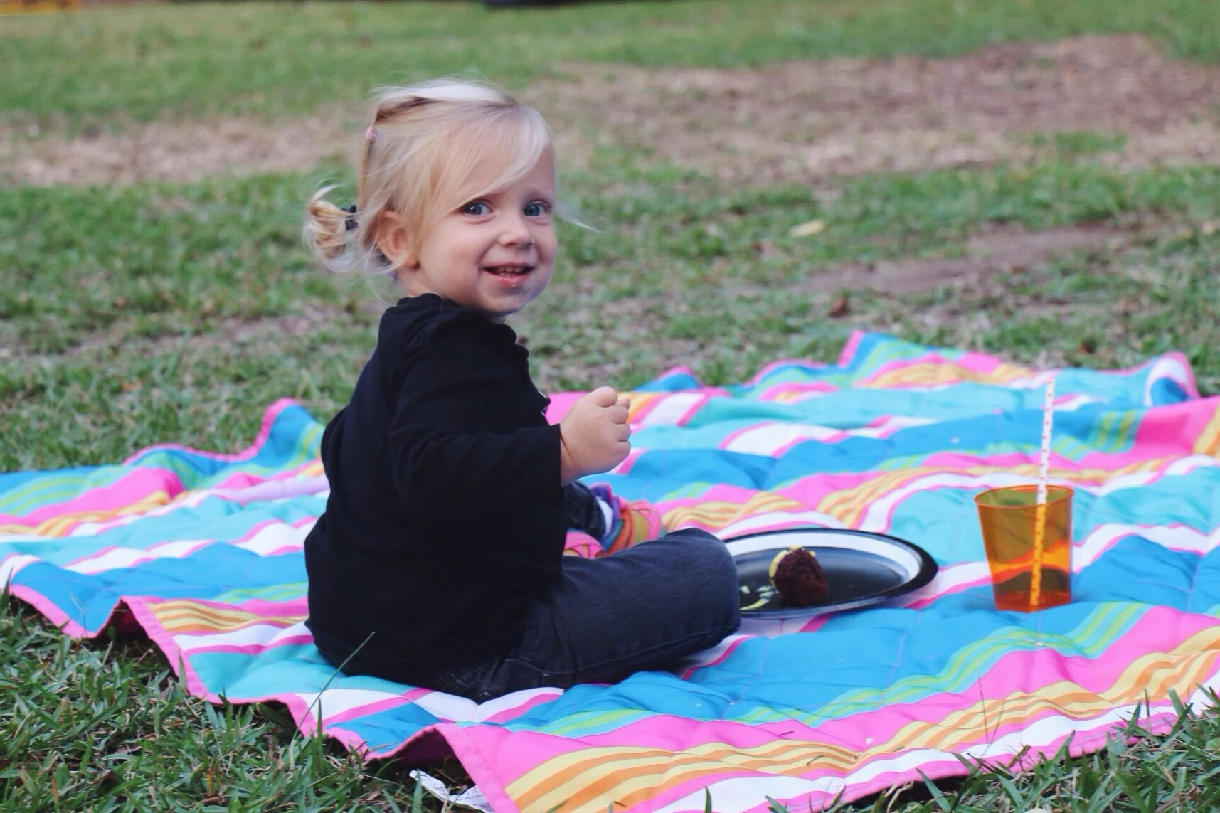 Norah Rae and her cupcake. 