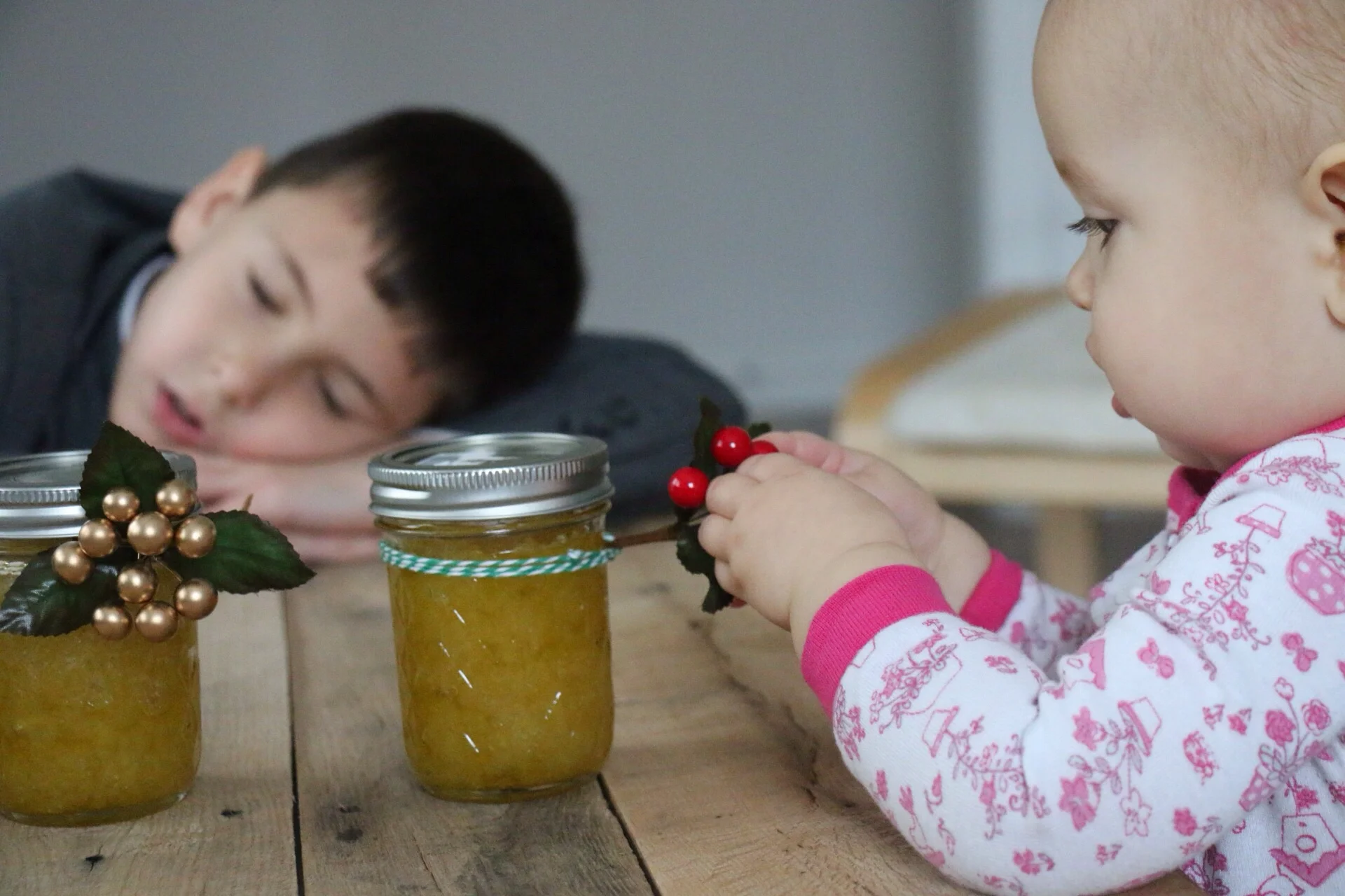 Behind the scenes... My photography assistants who are always destroying (or eating) the props. LOL!