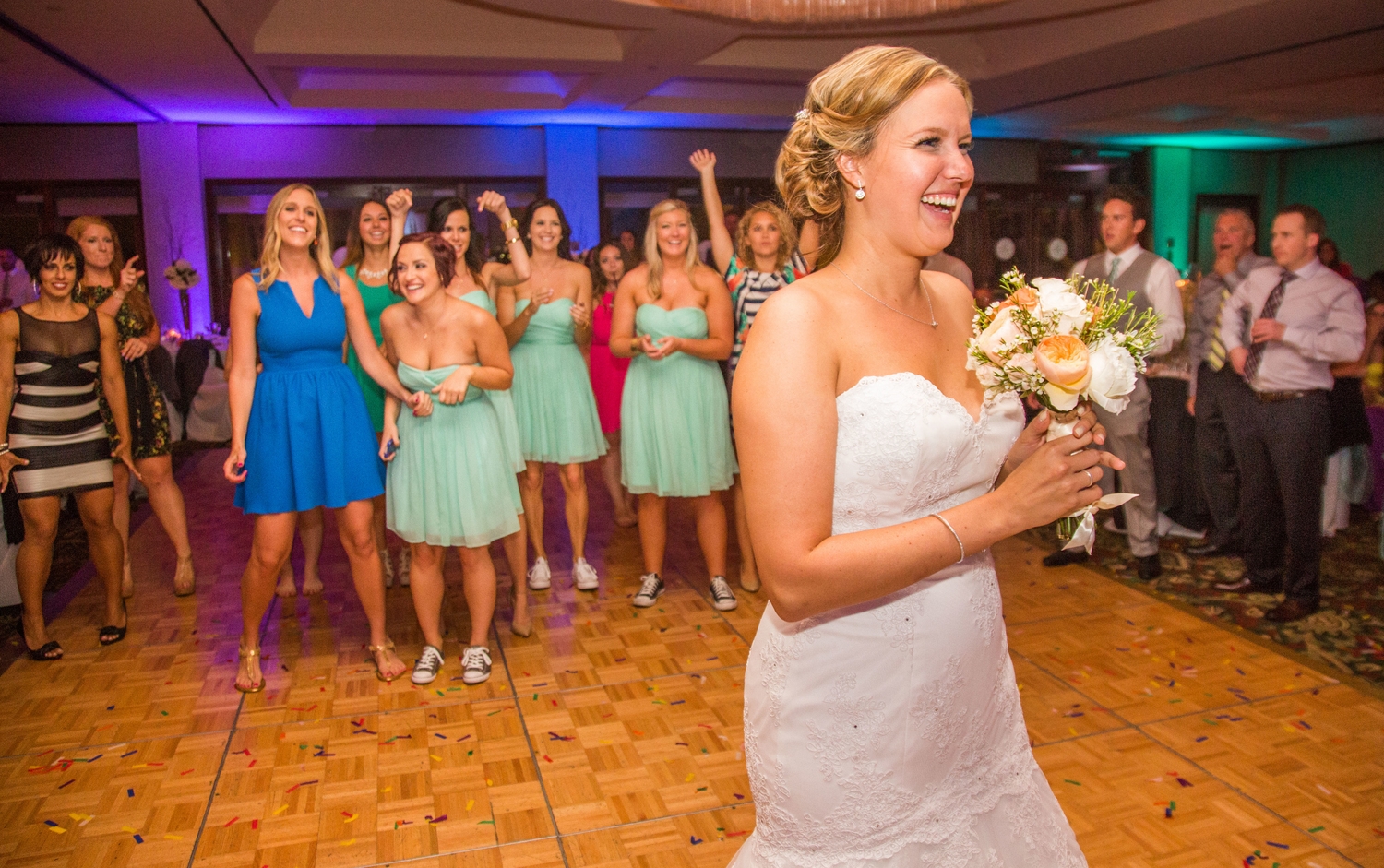 Dance floor Led Uplighting - San Diego Wedding