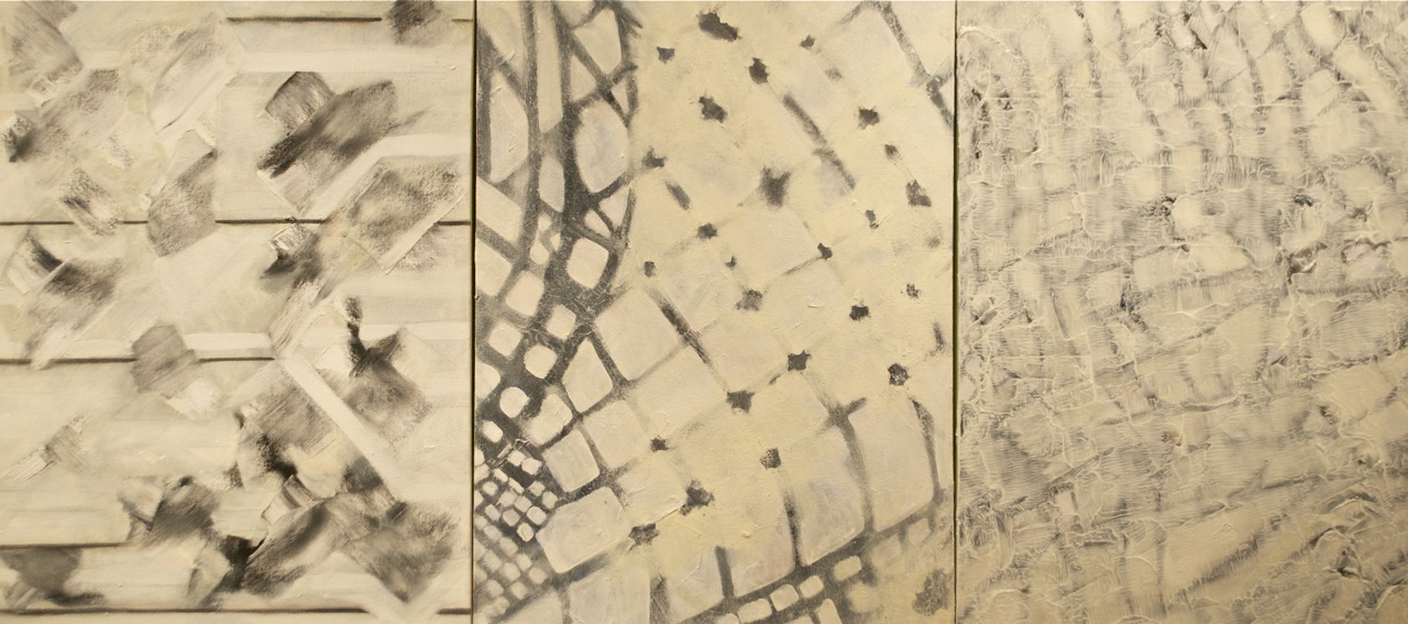 Camoflage in aggregate I have for now set a parameter for myself to do a series of work with mostly white, grey and black and the reduction of colour. The simplicity of working in monochrome quiets the larger details allowing the nuances to step