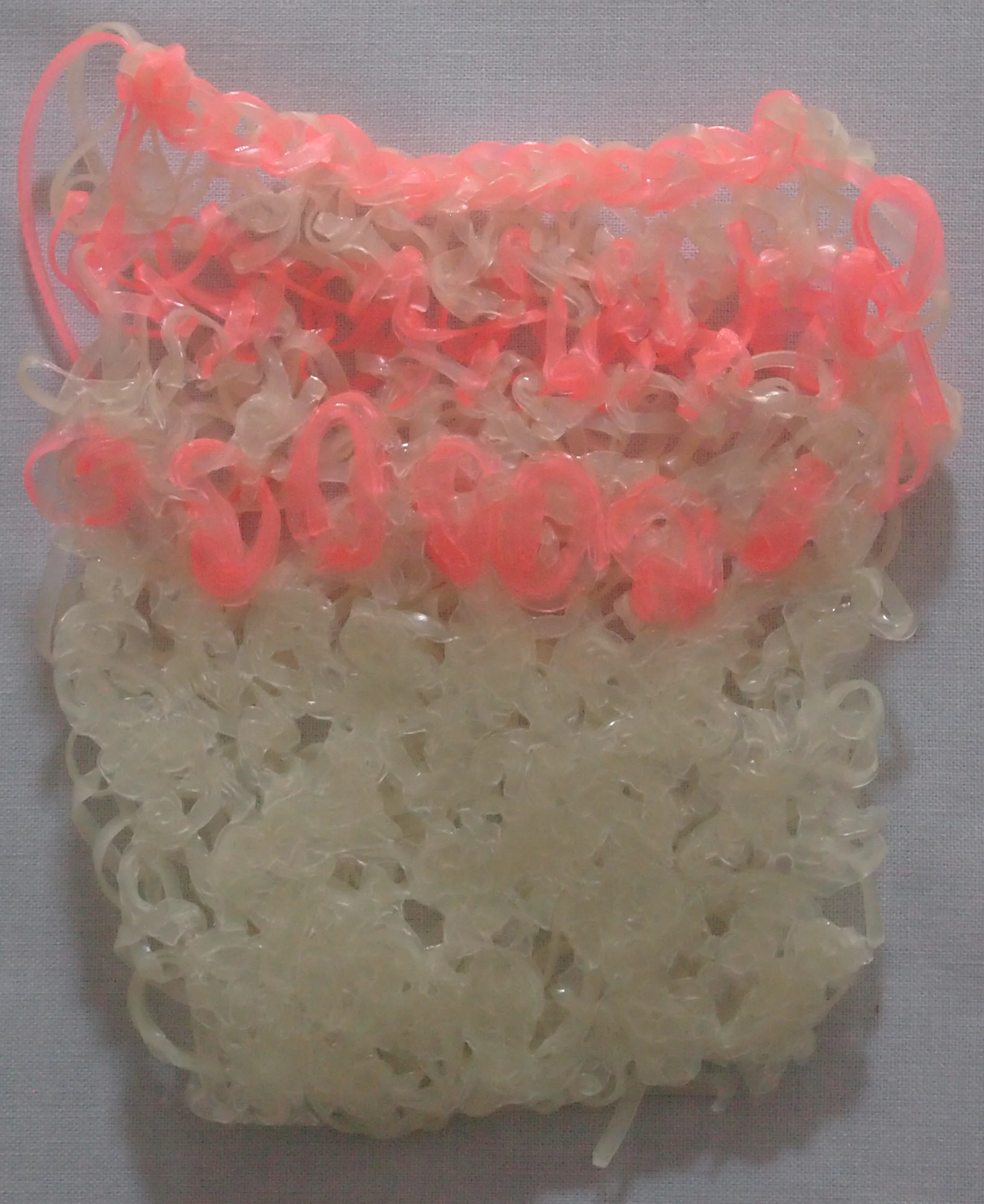 Hand Knit (And Heat Pressed) Glow-in-the-dark Plastic Lacing