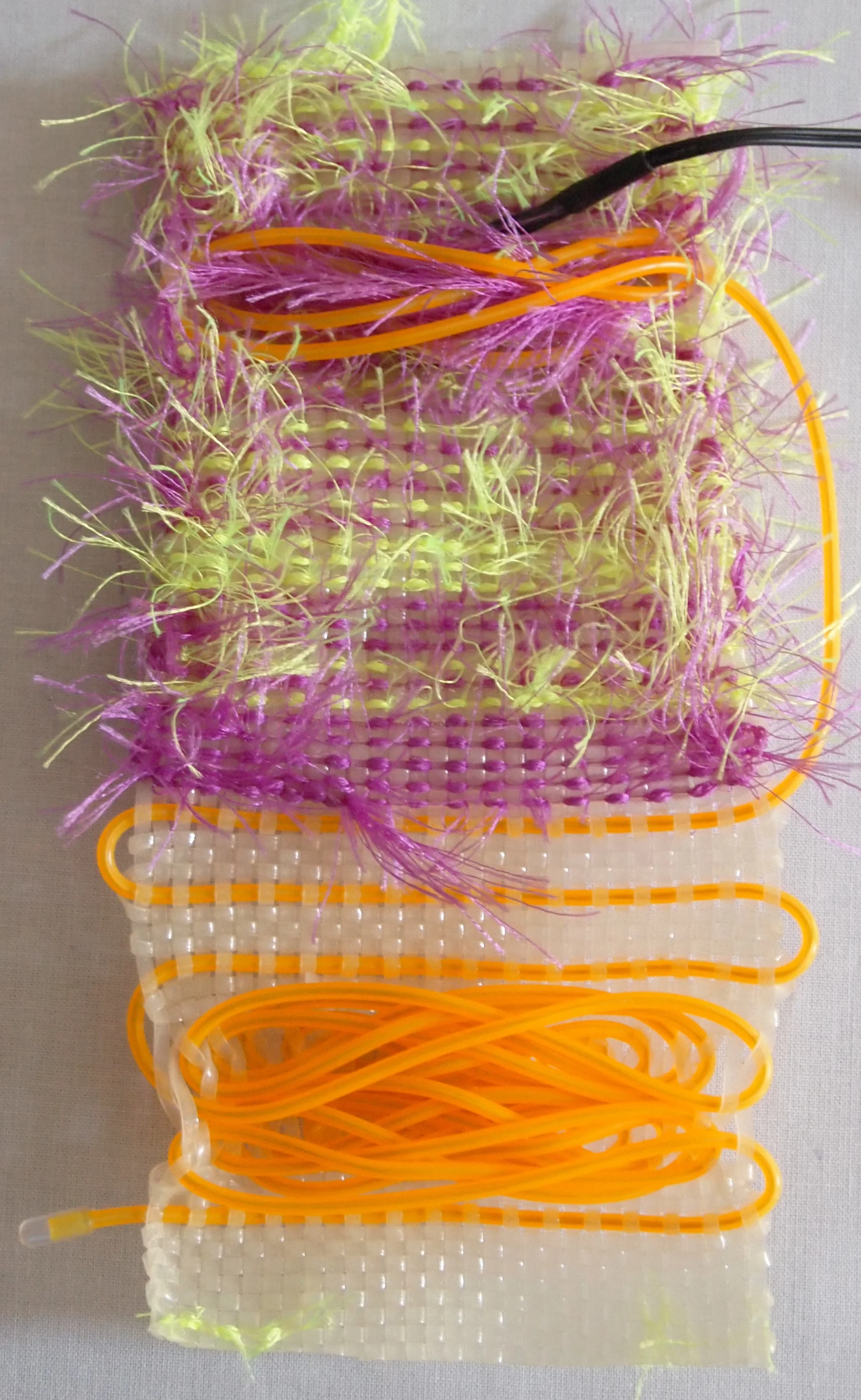Hand Woven Glow-in-the-dark Plastic Lacing, Monofilament, LED Wire