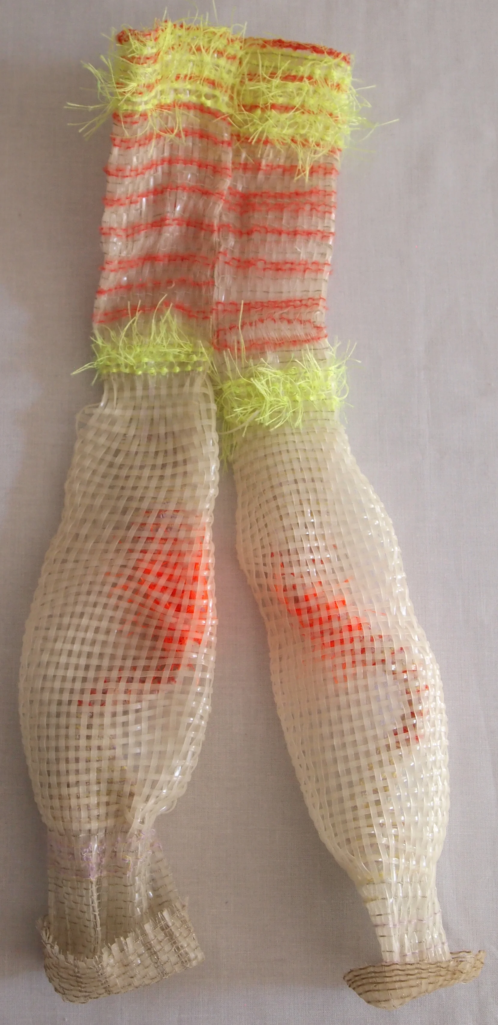 Hand Woven Glow-in-the-dark Plastic Lacing, Nylon Elastic, Polyester, Acrylic, Monofilament