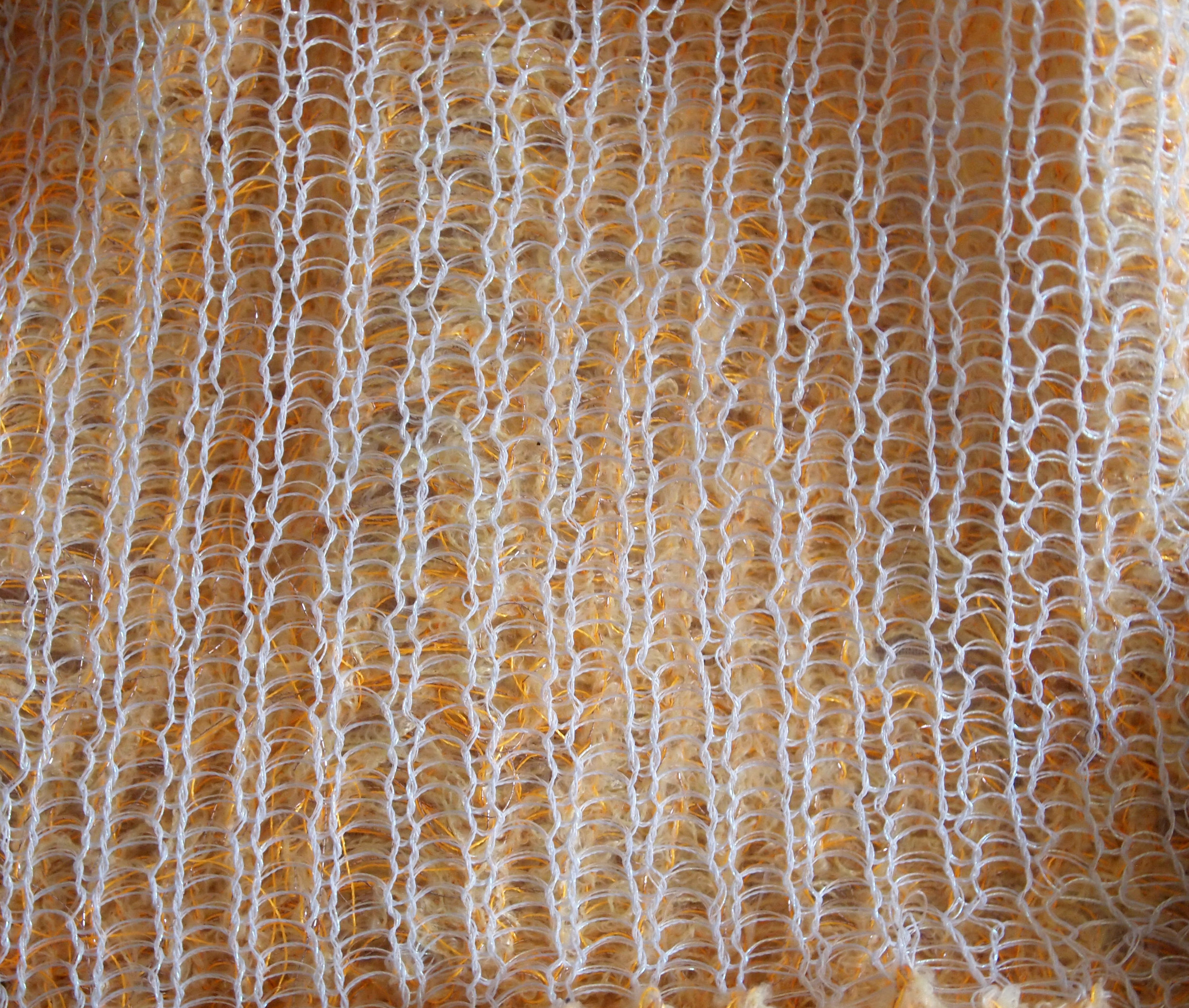 Machine Knit (Industrial Knitting Machine) Monofilament, Glow-in-the-dark Thread, Polyester, Nylon Elastic, Mohair