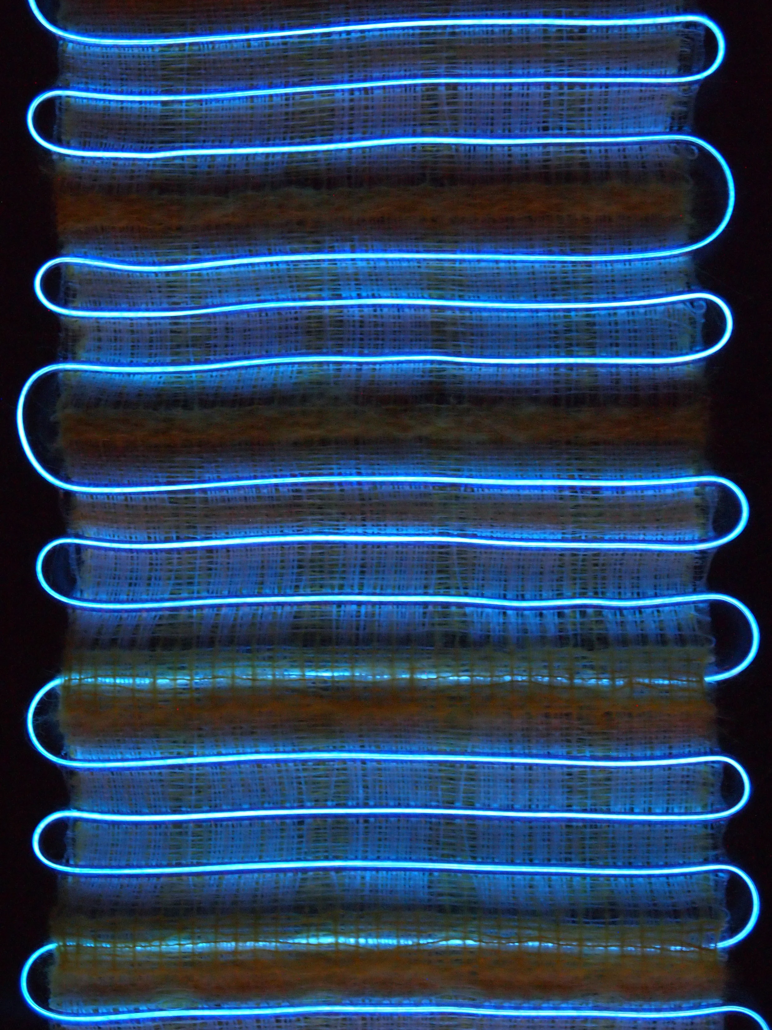 Hand Woven Monofilament, Mohair, Glow-in-the-dark Thread, LED Wire