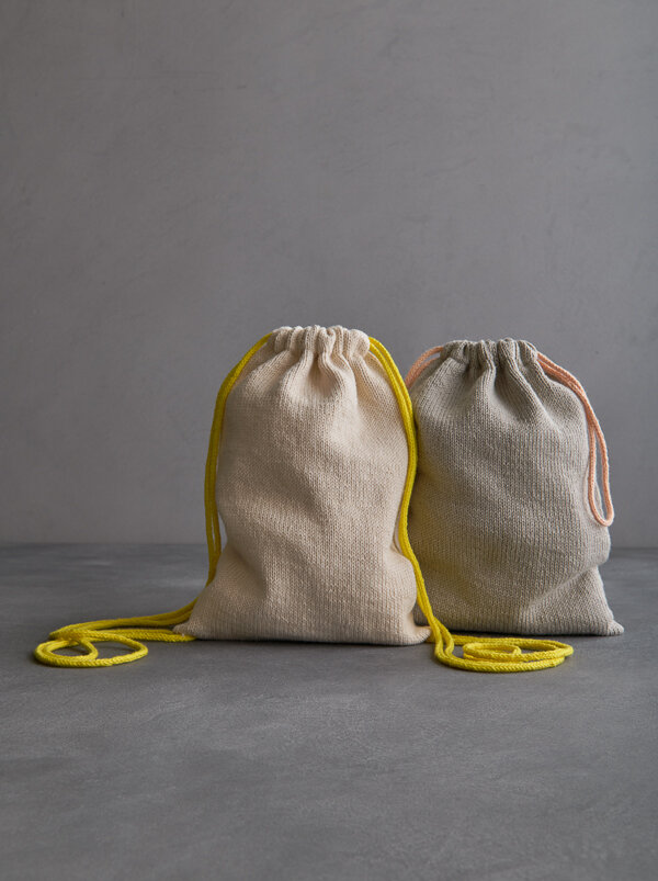 Knit Drawstring Bag + Backpack