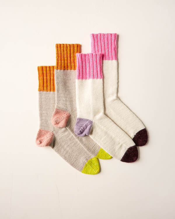 Easy Heel Colorblock Socks