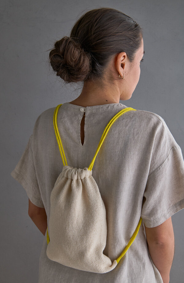 Knit Drawstring Bag + Backpack