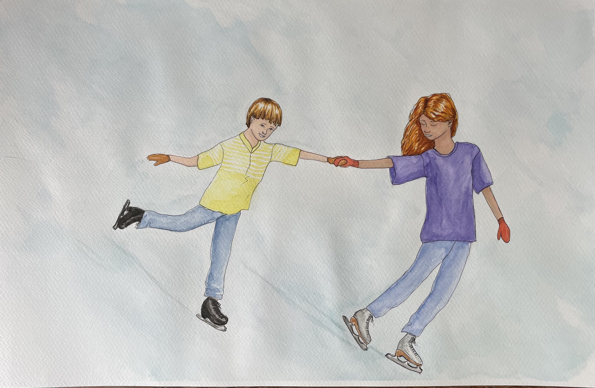 Two Ice Skaters