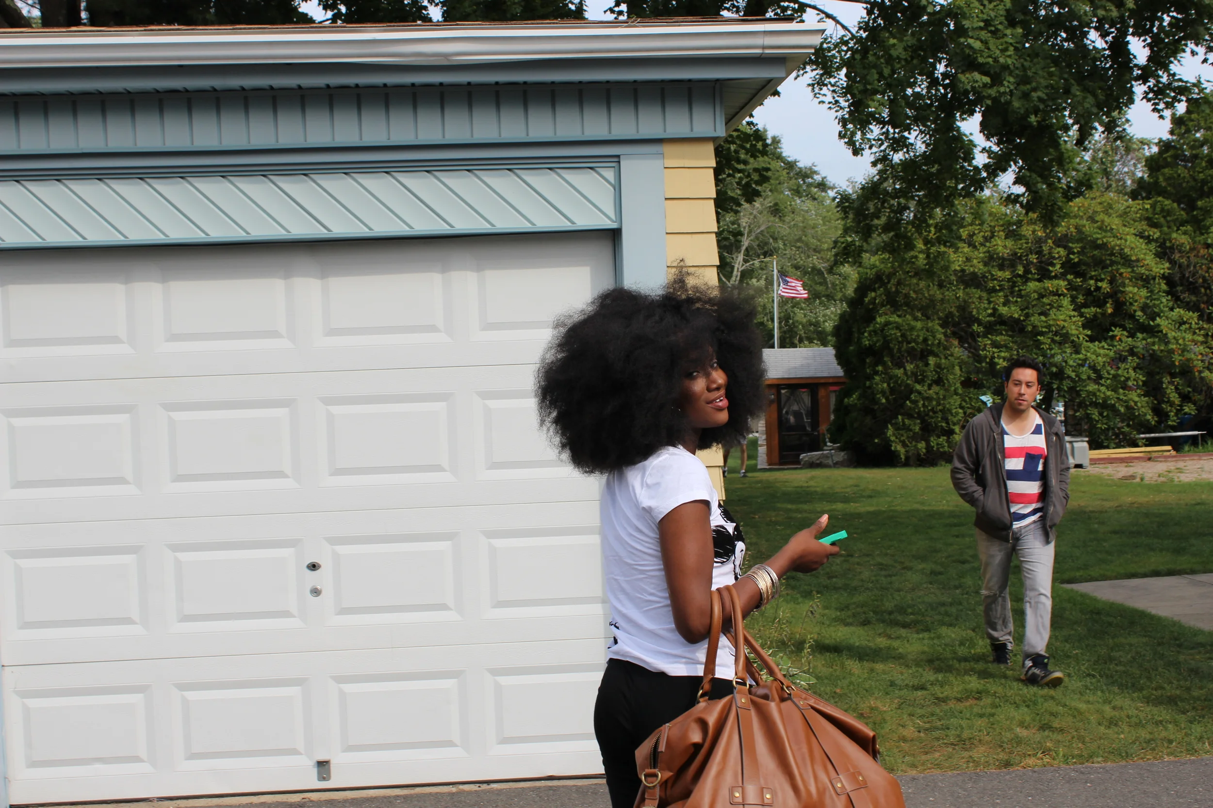 Just arrived on set...