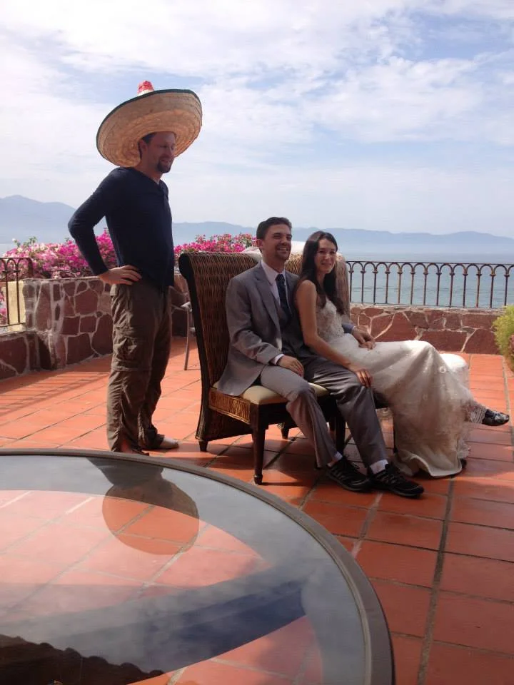 First in a series of three Pancho Villa characters, providing shade for the patient couple. 