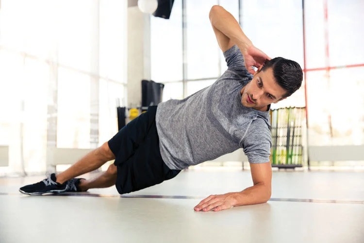 Man doing planks