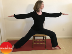 Mel doing chair warrior