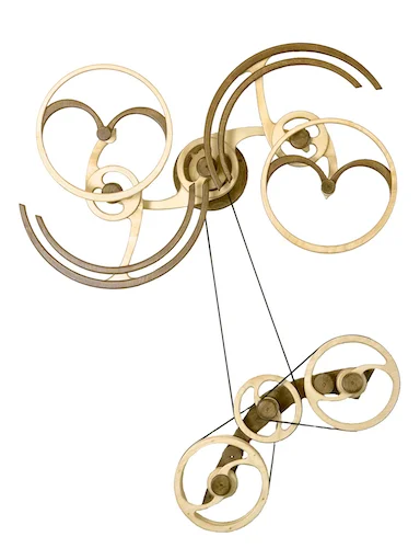 Sky Quest kinetic sculpture by kinetic artist David C. Roy of Wood That Works