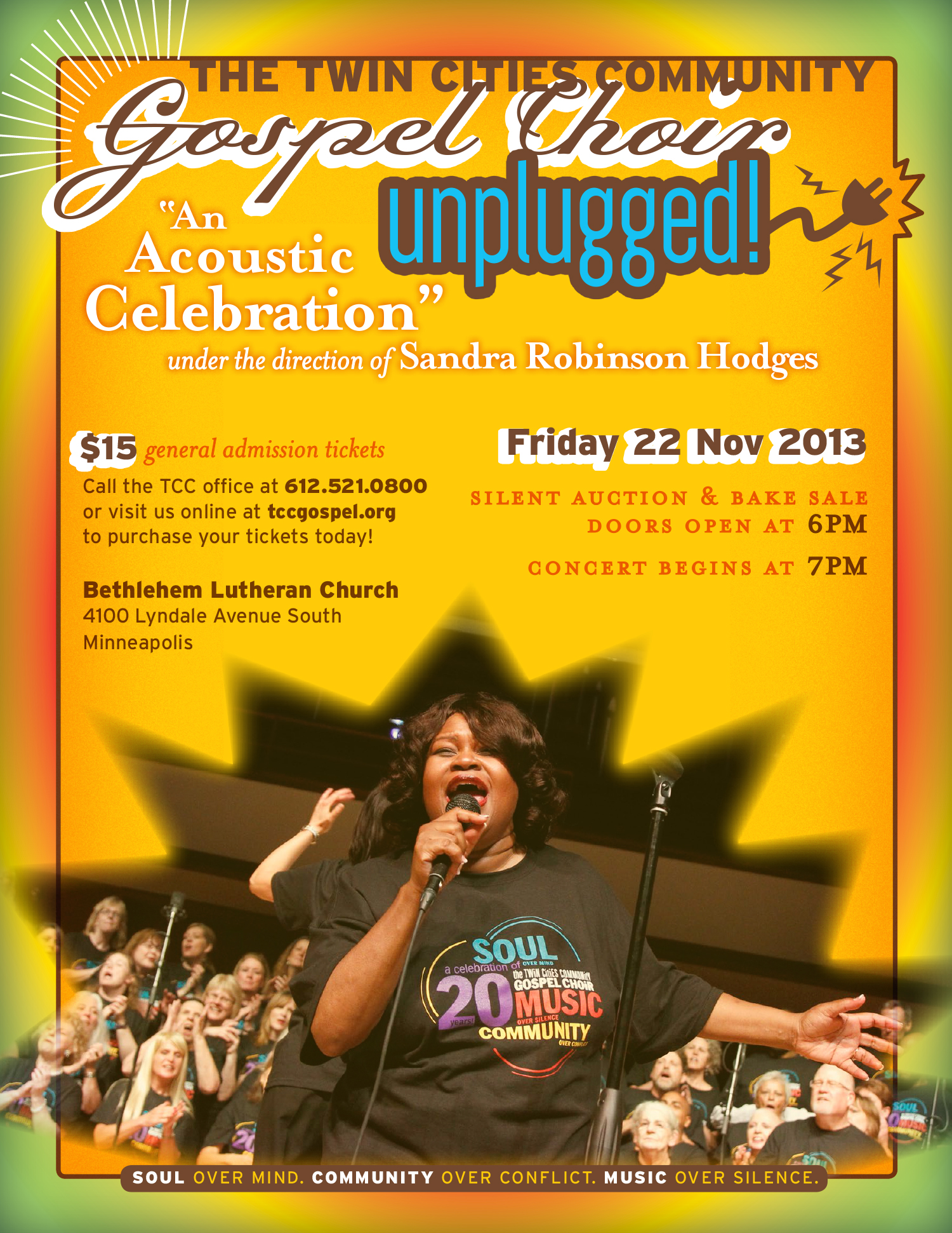  Flyer for TCC Gospel Choir  Unplugged  concert 