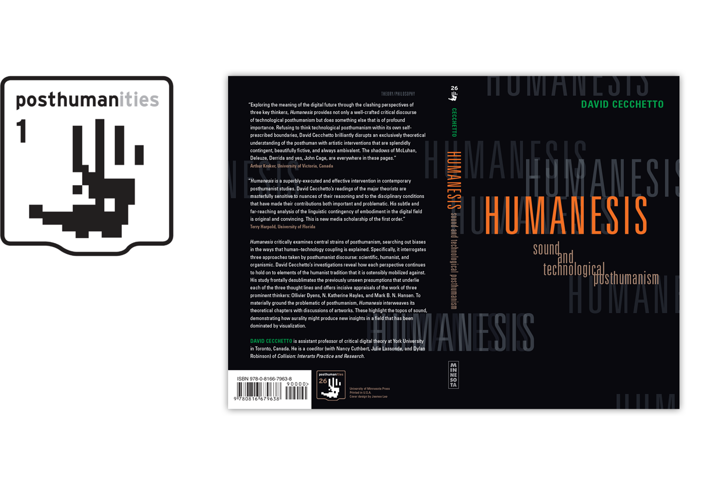   posthumanities  : University of Minnesota Press series, volume 26 cover &nbsp; 