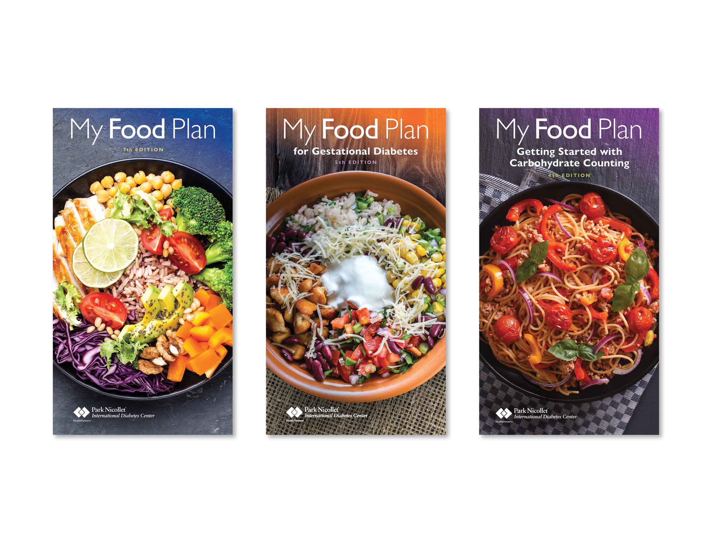   My Food Plan  brochure covers developed by the International Diabetes Center and HealthPartners 