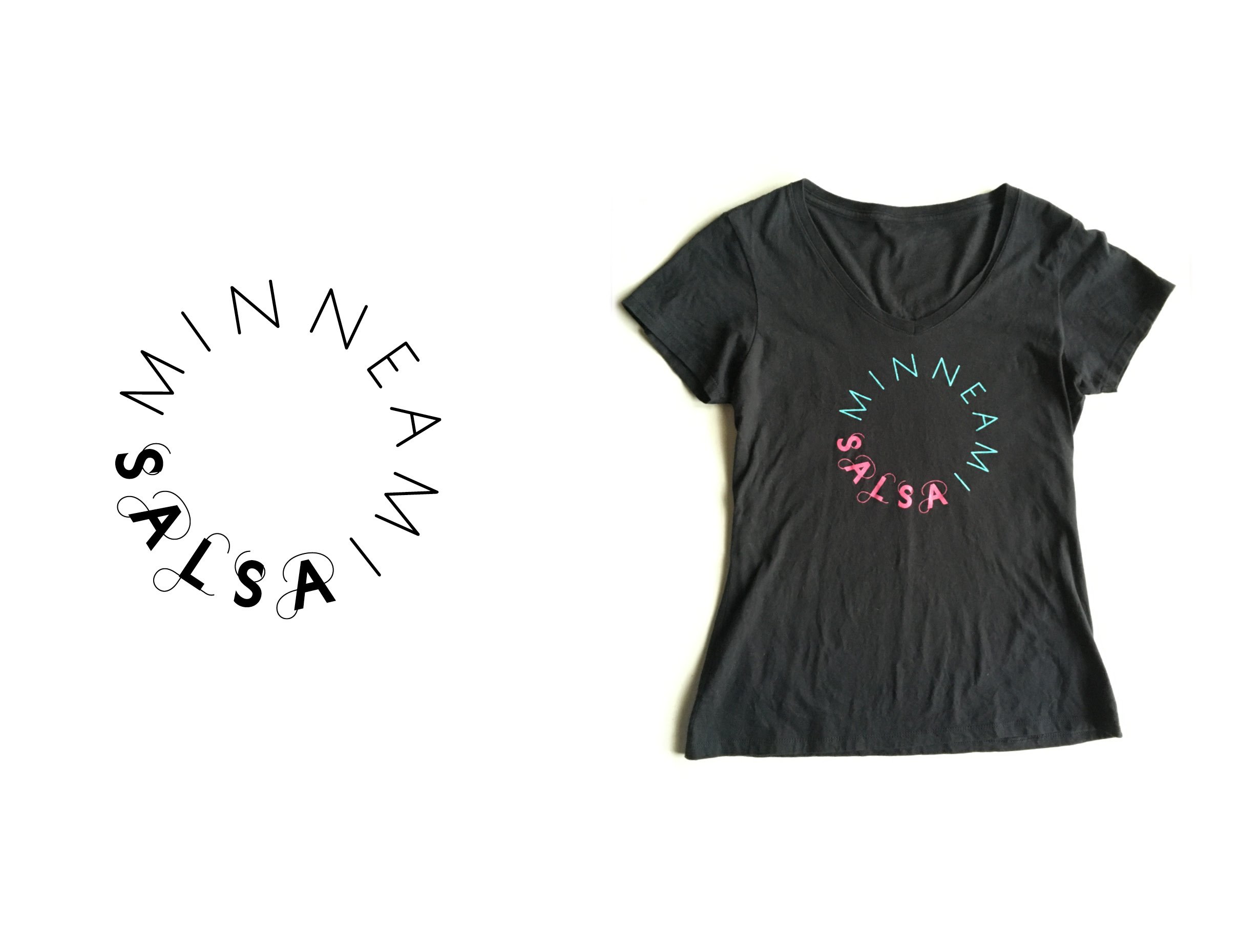  Minneami Salsa: T-shirt for local  rueda de casino  dance group  