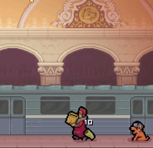  Testing the player's ability to bark stun pigeons with food. 