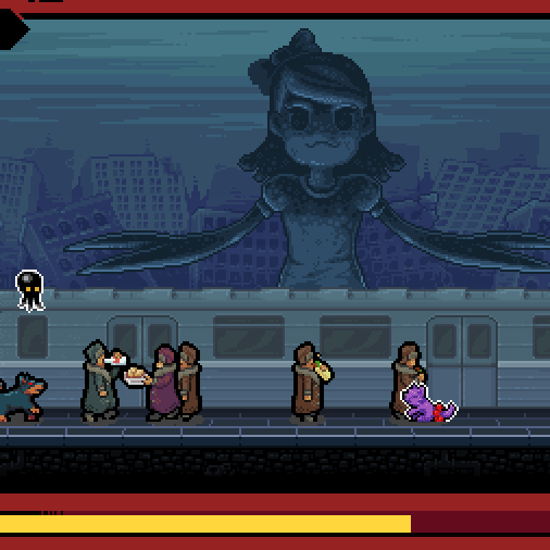 Normal passengers won't be in this level but it's neat that they can still interact with Squidy Things correctly!