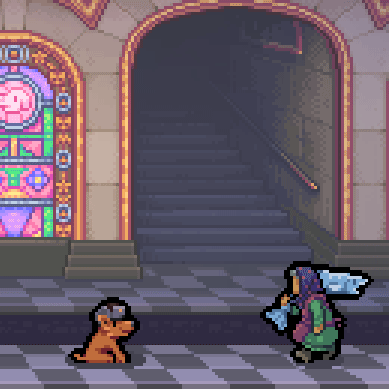 Because most other commuters keep walking when they see the dog, the babushka looked like she was performing a funky gliding dance when we first imported her into the game.