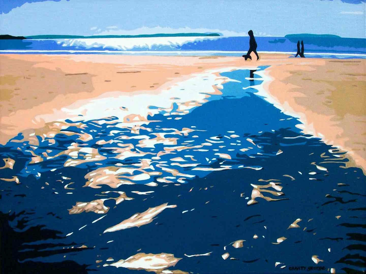 Beach Walking The Dog