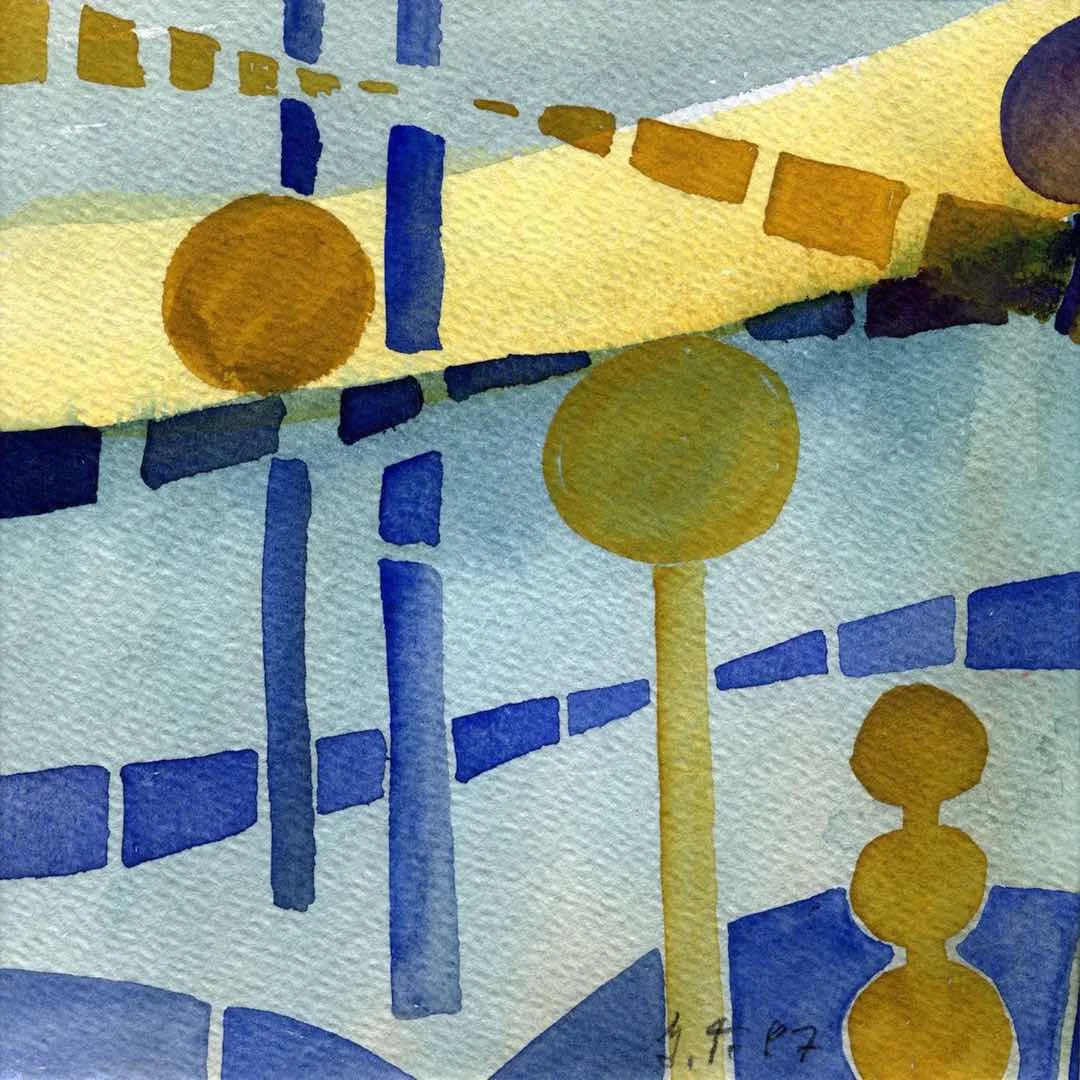 Blue Lines Dots #17