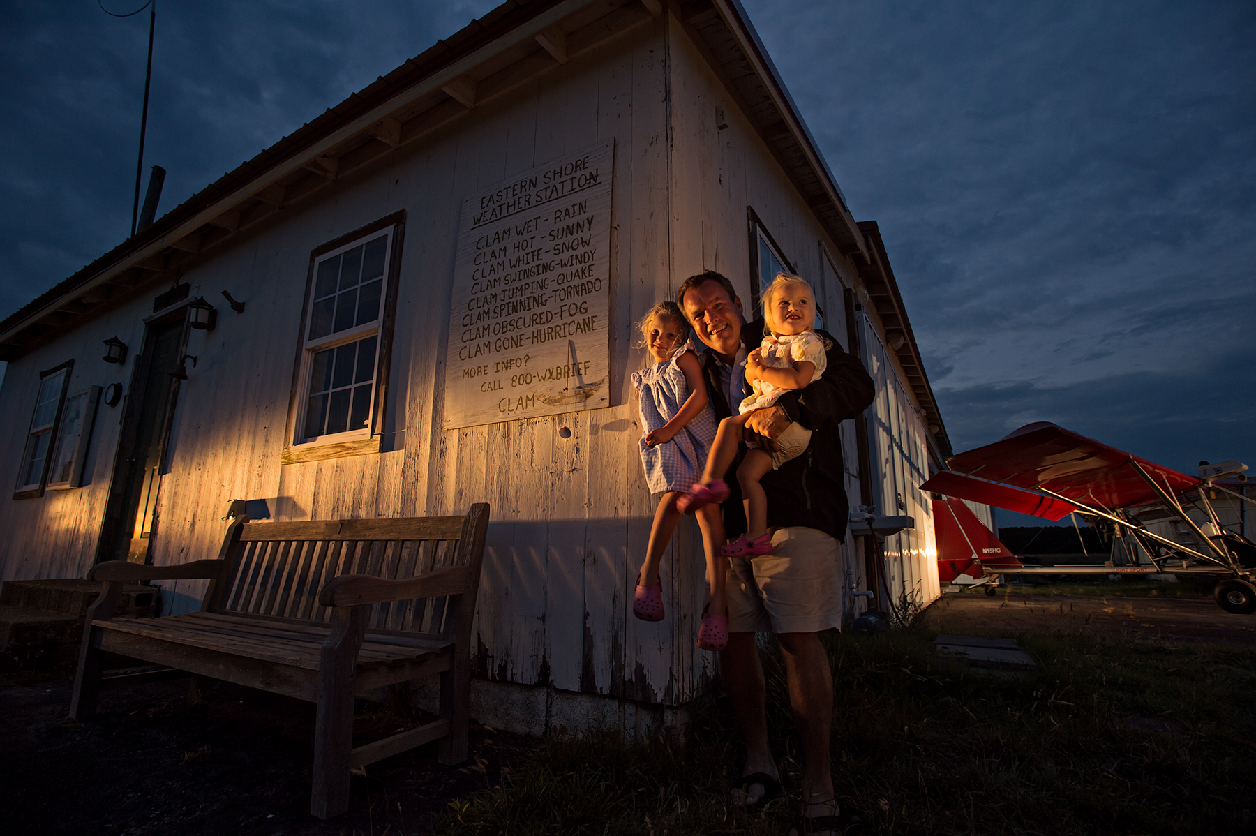 Gordon Campbell and girls, the Eastern Shore, Va