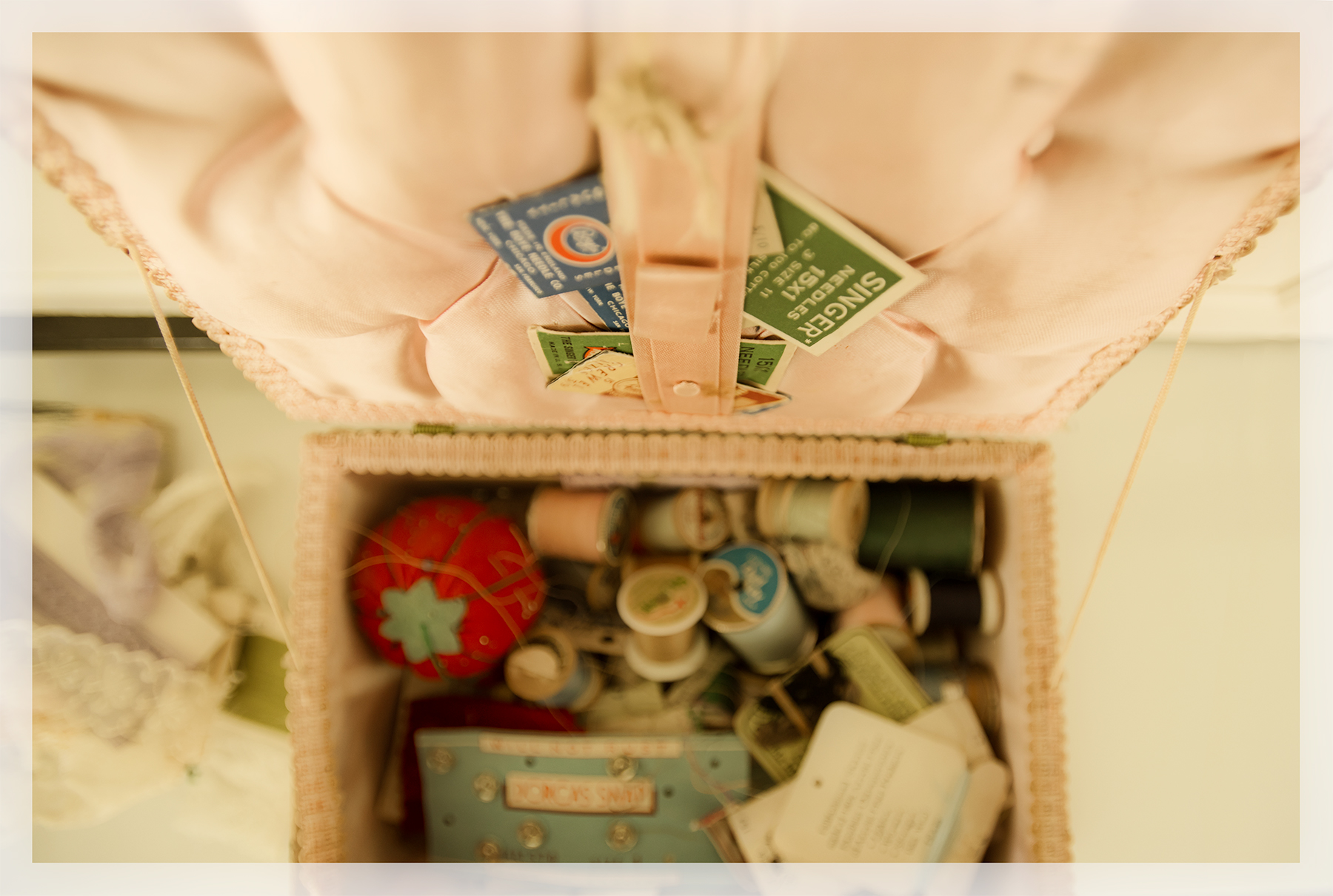 Her sewing kit.