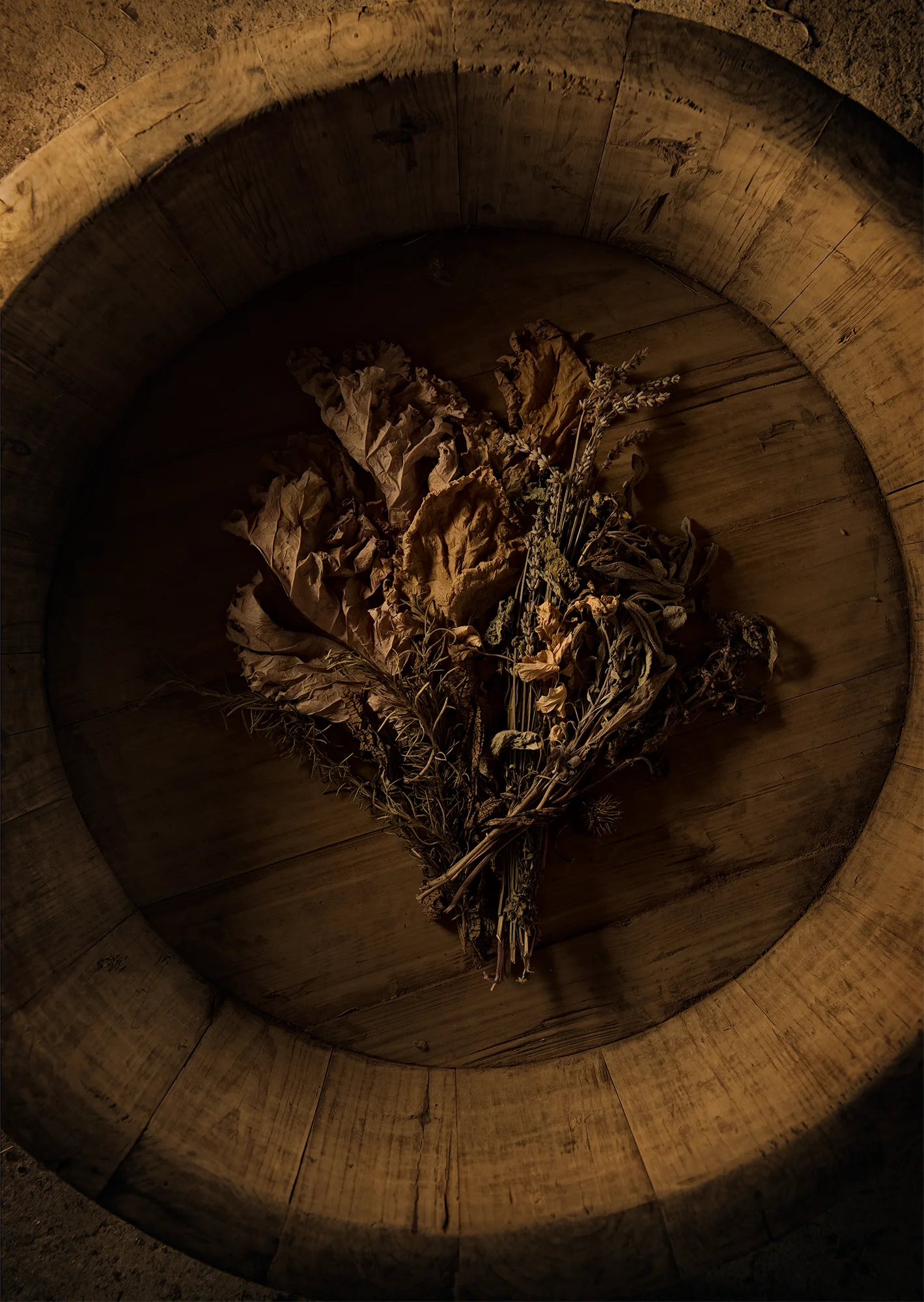 Dried herbs and bowl, Onancock