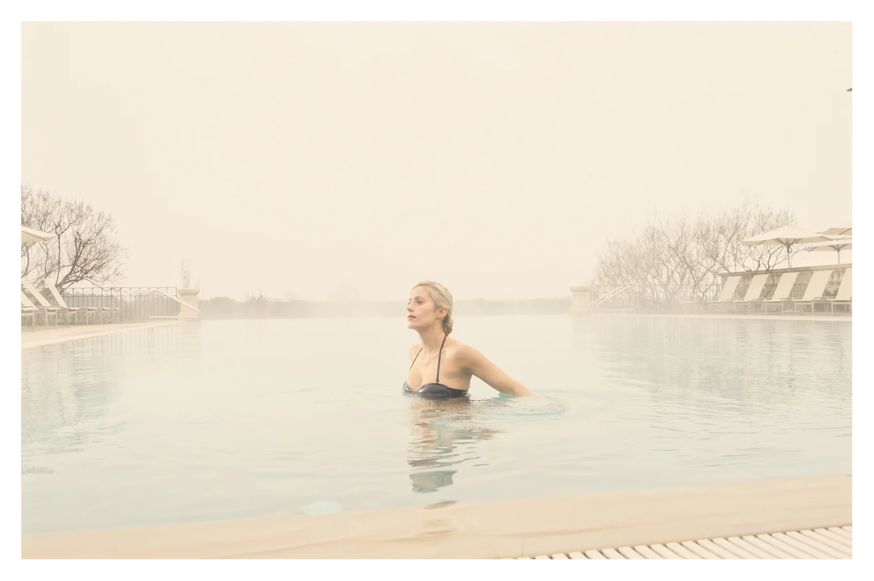 Lauren and the pool at Keswick