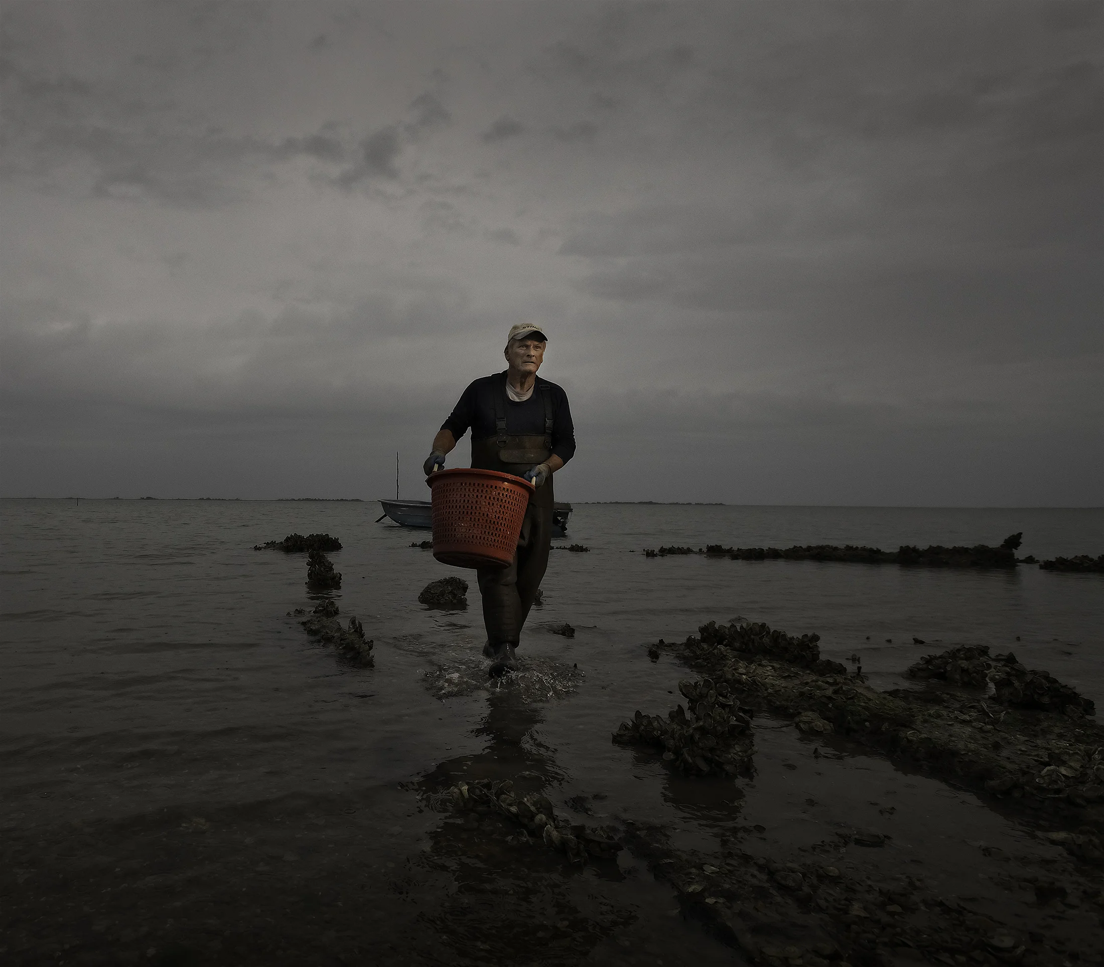 Oysterman Eddie Bell on the Eastern Shore, November 12.