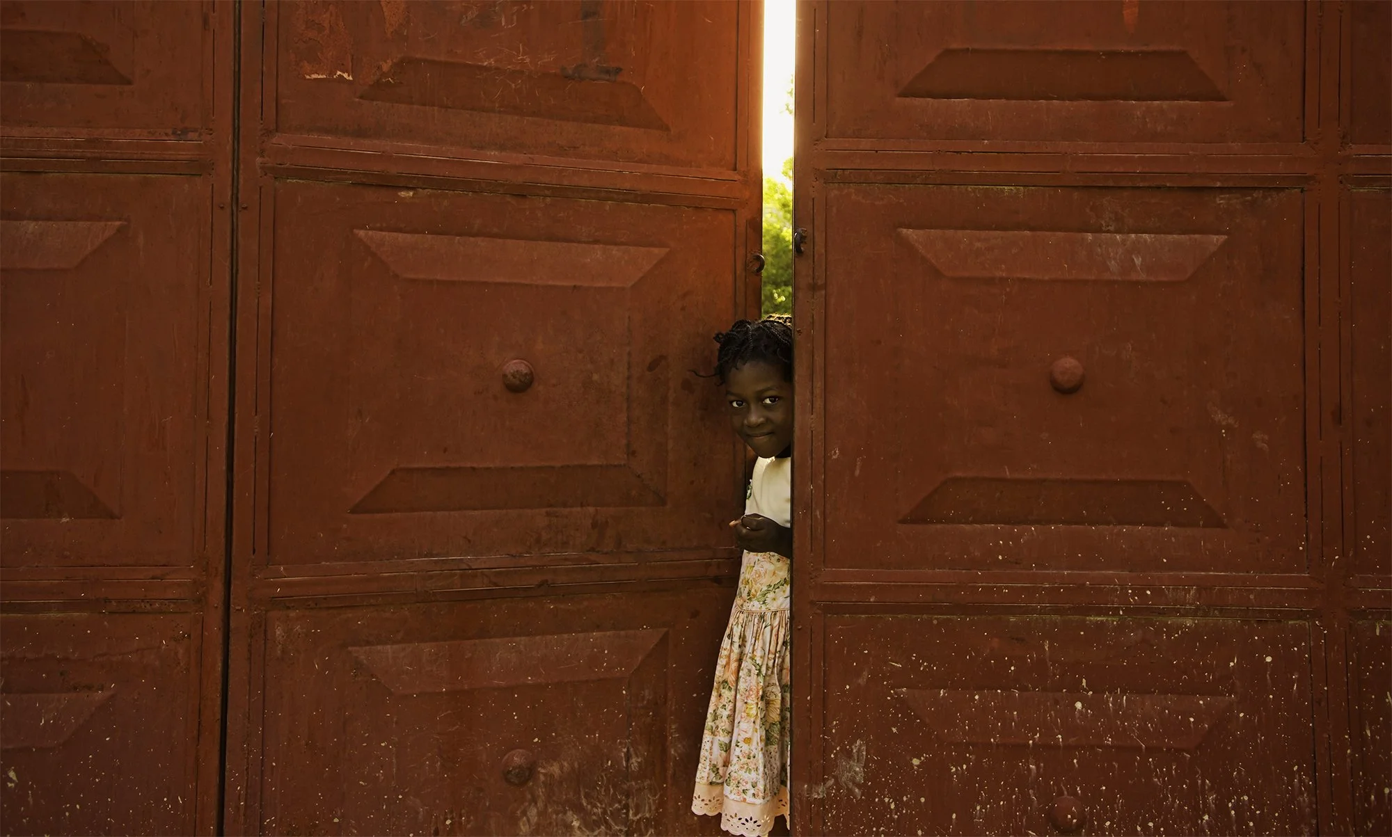 Girl at the door, Haiti