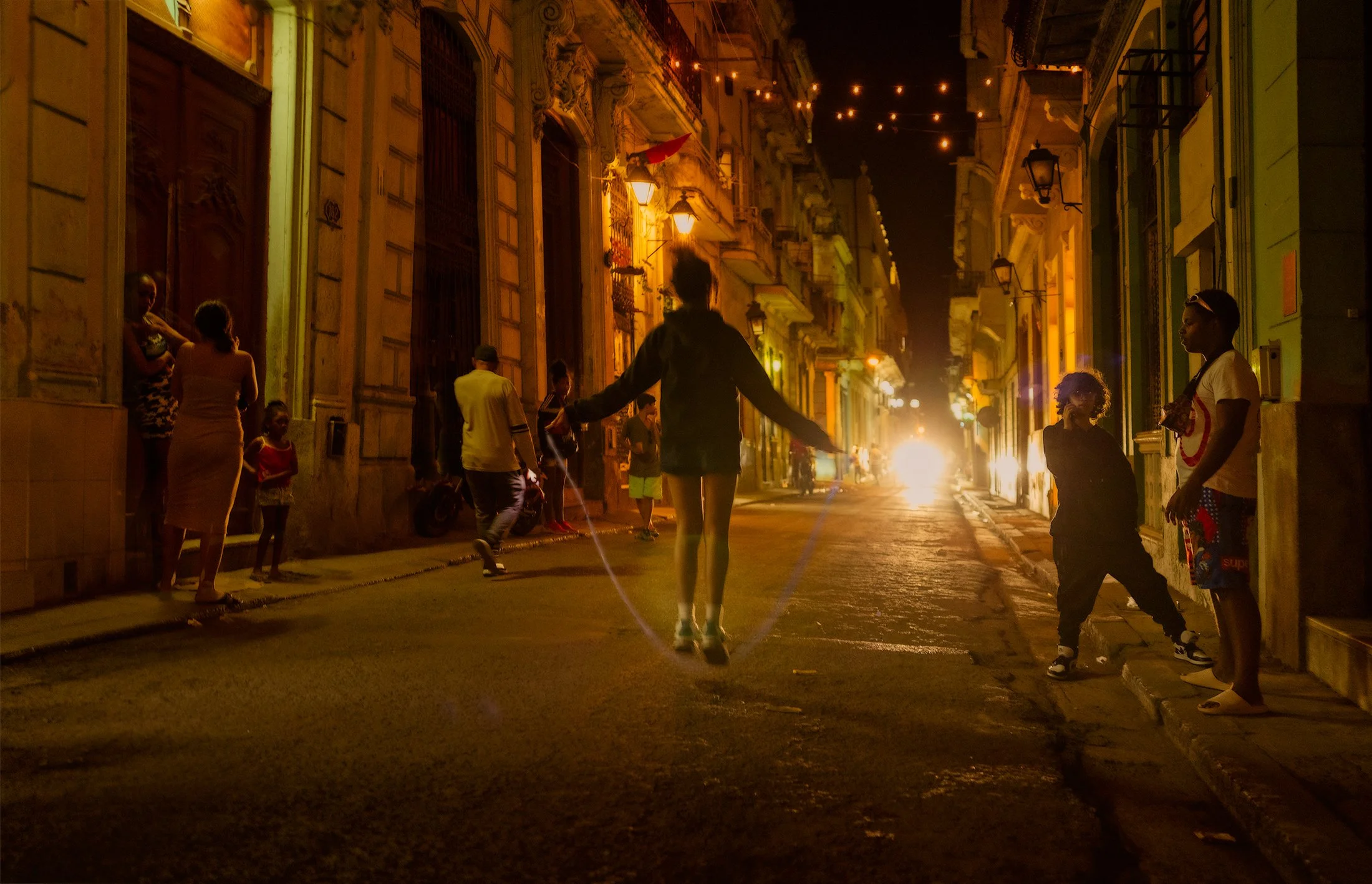 cuba, evening on the street