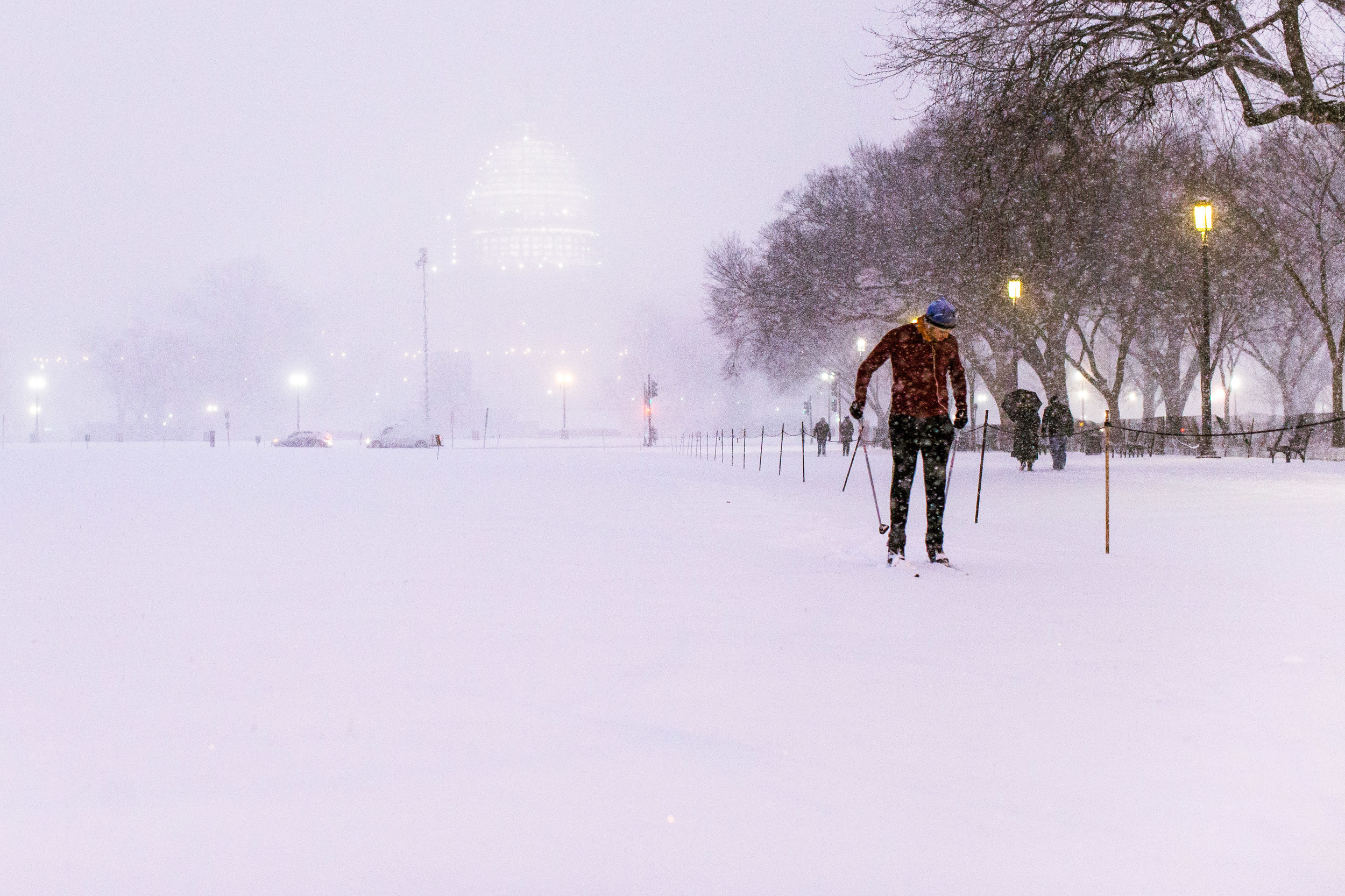  Skiing with the Capitol dome in the background.&nbsp; 